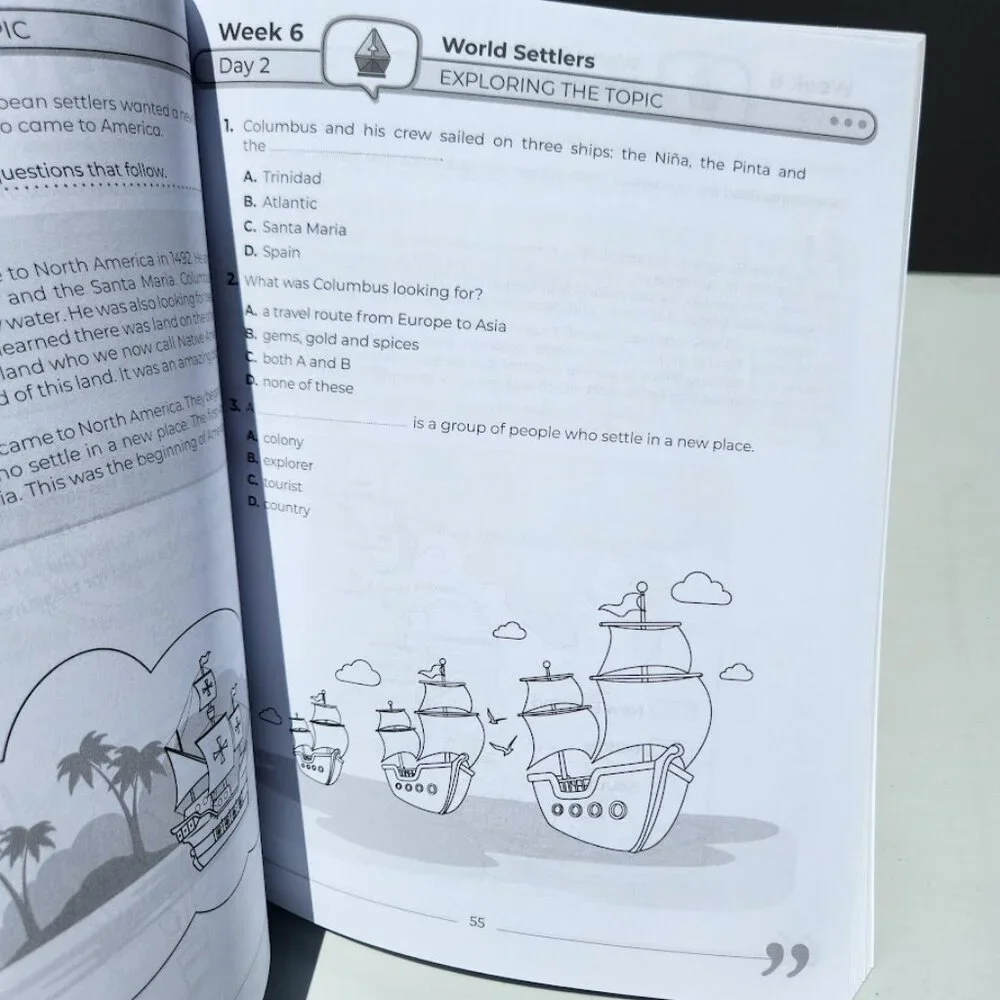 NEW 3rd Grade Social Studies: Daily Practice Workbook 20 Weeks of Fun Activities